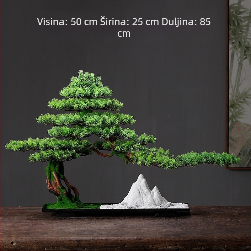 Kreativni bonsai od imitirane borovine u novom kineskom stilu, zen dekor za stolni dekor u domu, klubu ili hotelu