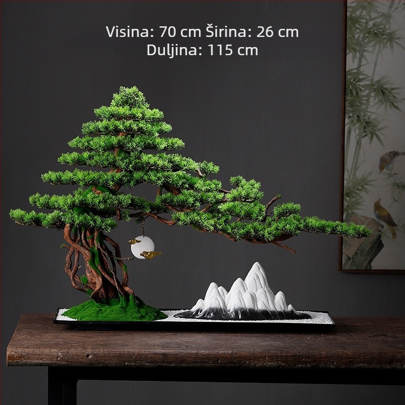 Kreativni bonsai od imitirane borovine u novom kineskom stilu, zen dekor za stolni dekor u domu, klubu ili hotelu