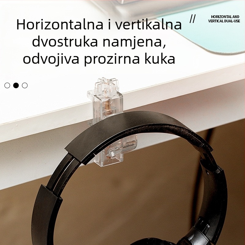 Okretna fiksna višestruka kuka za ormar, horizontalno i vertikalno postavljanje, prozirna akrilna kuka s bakrom, uklonjivi odjeljak za skladištenje