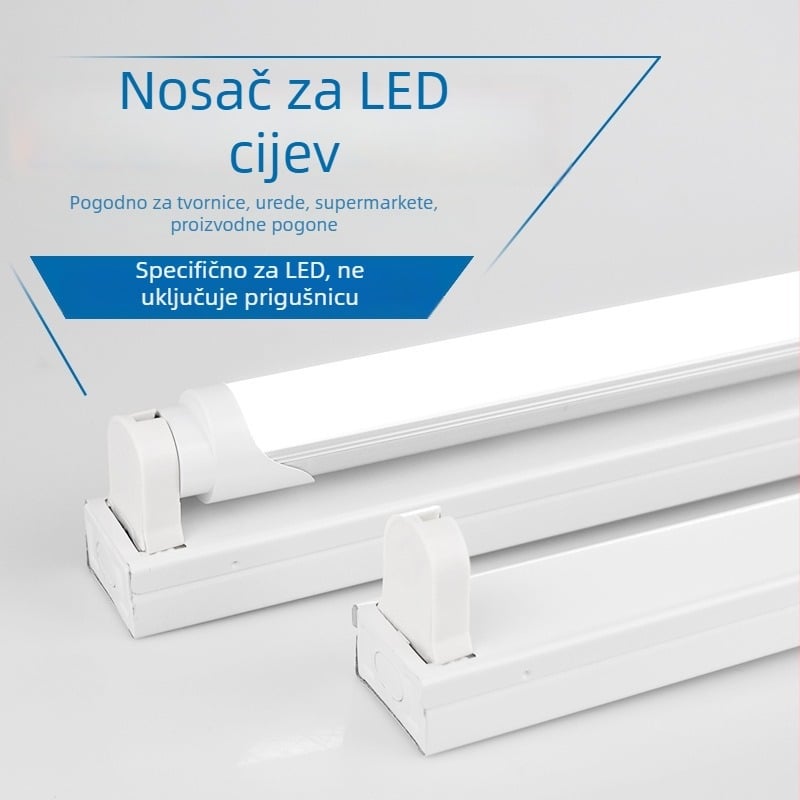 LED nosač za T8 fluorescencijsku cijev, duljine 1,2 m, jednostruki držač lampe, baza za viseću svjetiljku