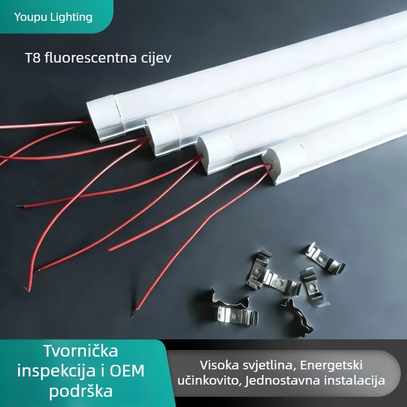 T8 integrirana LED cijev, duljine 1.2 m, štedna energija, plastično kućište, bez regulacije svjetline