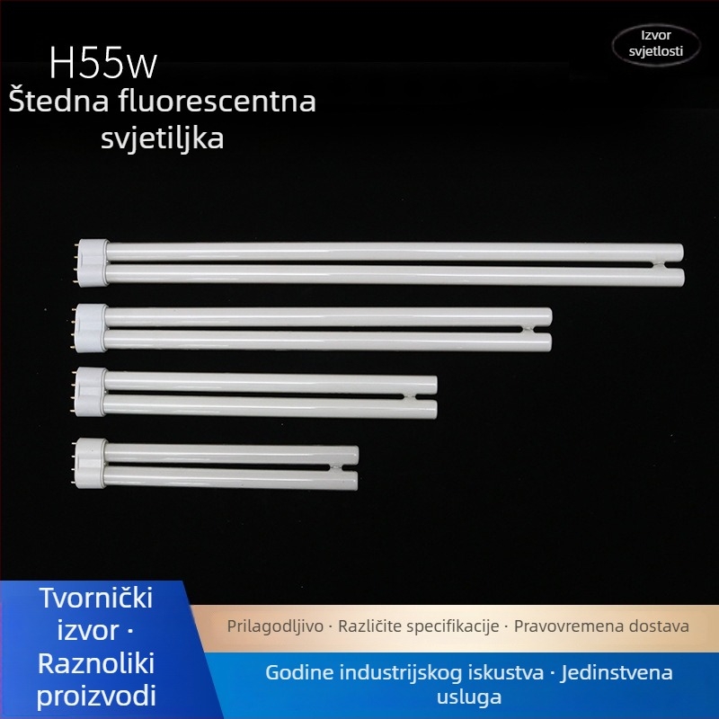 55W H-tip energetski učinkovita fluorescencijska cijev, dnevna svjetlost, jednostruka ili dvostruka cijev, fluorescencijska lampa s tri primarne boje