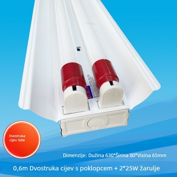 LED T8 dvostruka cijev s poklopcem za osvjetljenje radnog stola na montačnoj liniji