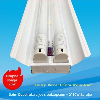 LED T8 dvostruka cijev s poklopcem za osvjetljenje radnog stola na montačnoj liniji