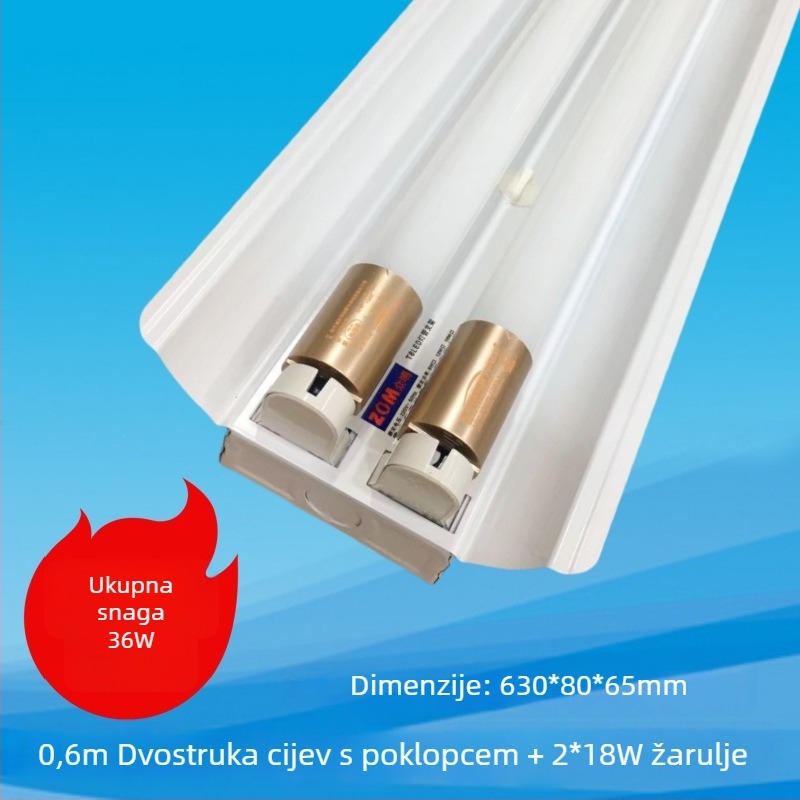 LED T8 dvostruka cijev s poklopcem za osvjetljenje radnog stola na montačnoj liniji