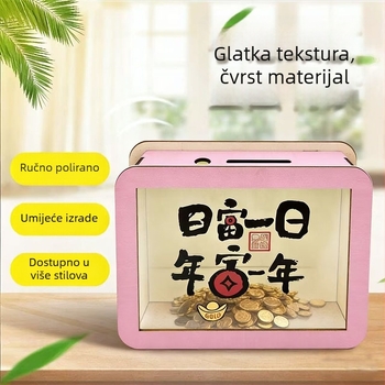 Akrilni štednjak za novac – samo uplate, velik kapacitet, za djevojčice, odrasle i djecu