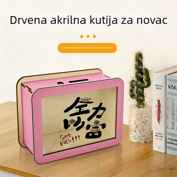 Akrilni štednjak za novac – samo uplate, velik kapacitet, za djevojčice, odrasle i djecu