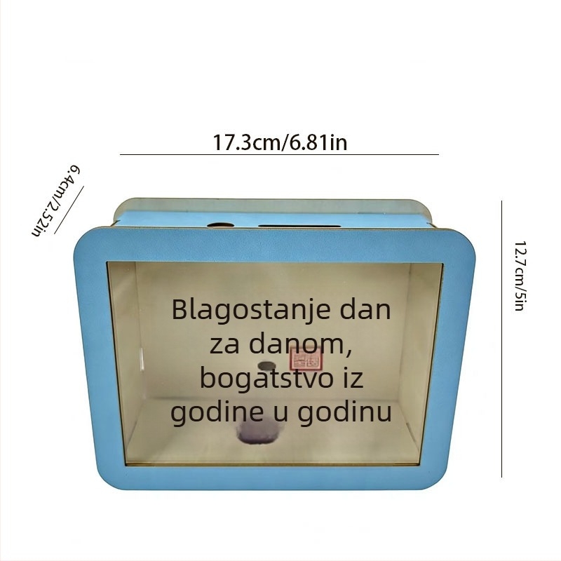 Akrilni štednjak za novac – samo uplate, velik kapacitet, za djevojčice, odrasle i djecu
