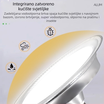 LED industrijsko-rudar svjetlo s E27, 5000 lm, 220V, aluminijsko kućište, CRI 80–90, namijenjeno tvornicama i skladištima
