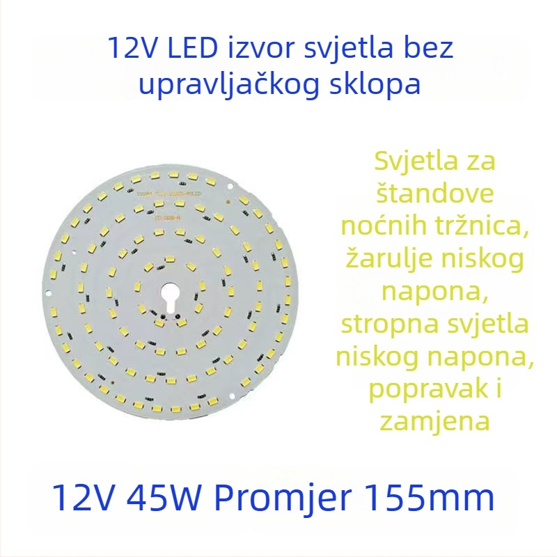 Bez upravljača 12V ploča izvora svjetla, LED žarulja, baterijski retrofit za noćni sajam