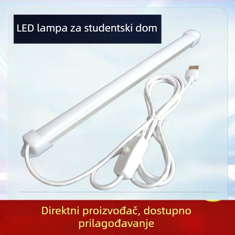 USB LED cijevni svjetlosni bar za kuhinjski ormar, zaštita očiju, 5V, aluminij-PC tijelo, duljina 18–52 cm