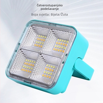 Solarni LED reflektor — prijenosno svjetlo za dom, nužni prekid napajanja, kampiranje na otvorenom i noćne tržnice.