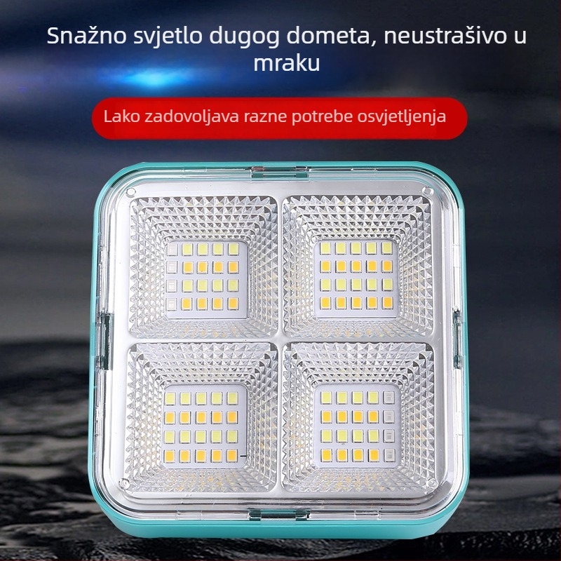 Solarni LED reflektor — prijenosno svjetlo za dom, nužni prekid napajanja, kampiranje na otvorenom i noćne tržnice.
