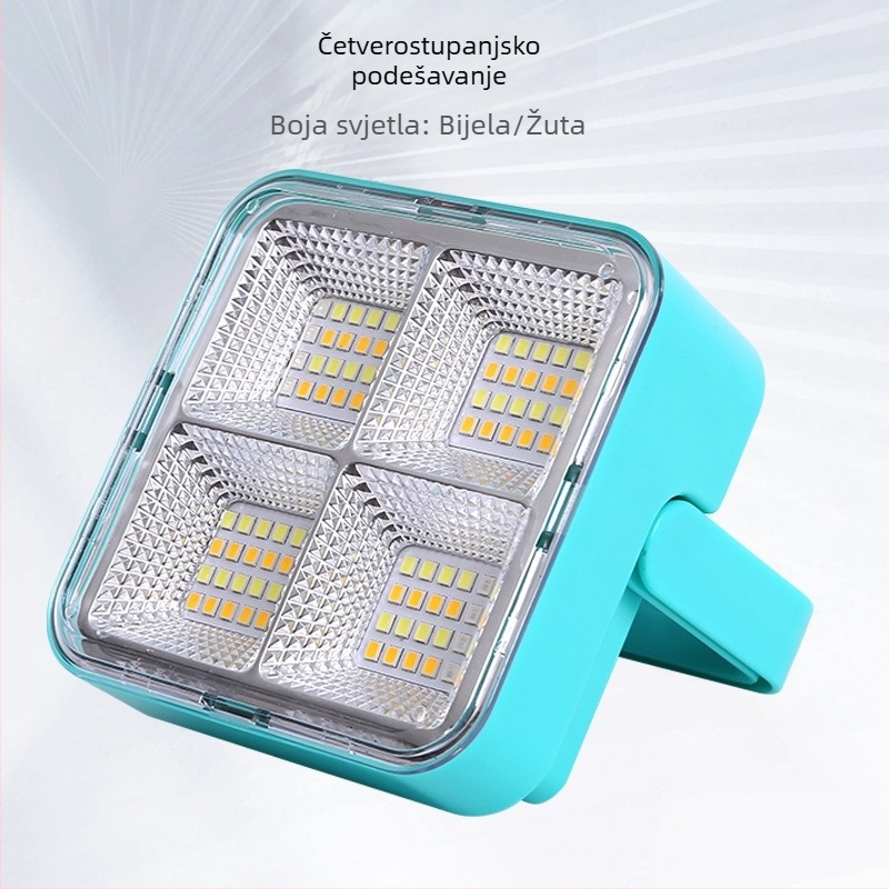 Solarni LED reflektor — prijenosno svjetlo za dom, nužni prekid napajanja, kampiranje na otvorenom i noćne tržnice.