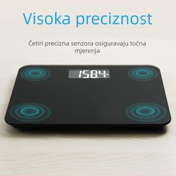 Visoko precizna digitalna vaga za kupaonicu, baterijom napajana vaga za tijelo, mjerenje težine, kapacitet 200 kg