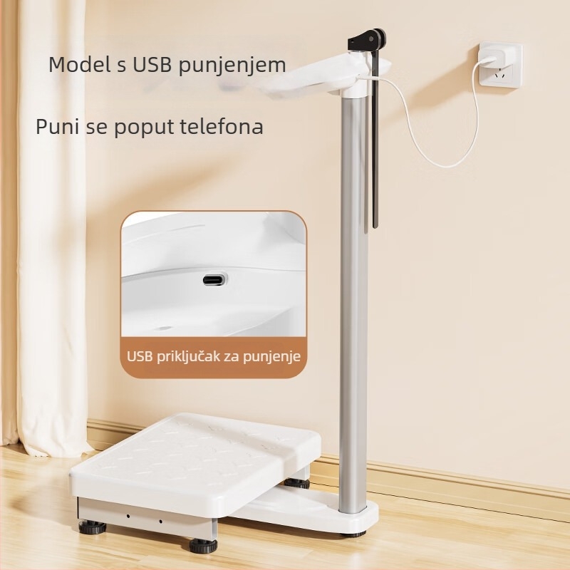 Visina i težina – sve-u-jednom elektronička vaga s Bluetoothom, mjerač tjelesne masnoće, za kućnu i školsku uporabu
