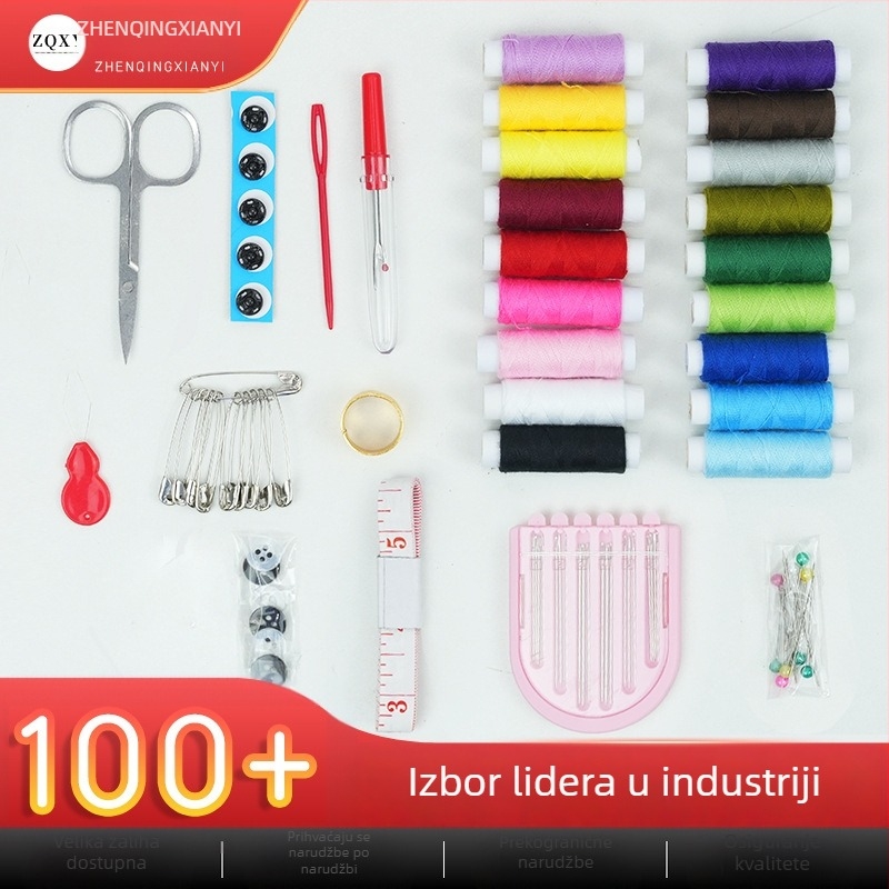 Set za šivanje u stilu H: knjiga za vez i torba za vez, komplet igala i konaca, višefunkcionalni šivaći set