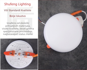 LED panel za kućnu kancelariju, bezokvirni downlight, podesivi usmjereni spot, slobodan otvor za rezanje 70-200 mm, visoka svjetlost