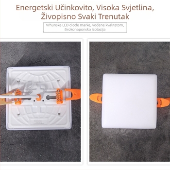 LED panel za kućnu kancelariju, bezokvirni downlight, podesivi usmjereni spot, slobodan otvor za rezanje 70-200 mm, visoka svjetlost