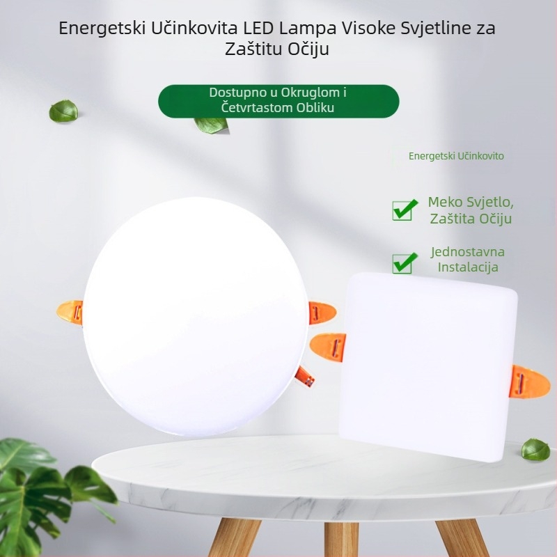 LED panel za kućnu kancelariju, bezokvirni downlight, podesivi usmjereni spot, slobodan otvor za rezanje 70-200 mm, visoka svjetlost