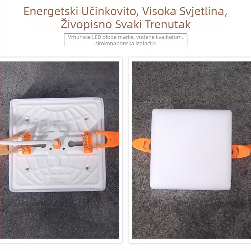 LED panel za kućnu kancelariju, bezokvirni downlight, podesivi usmjereni spot, slobodan otvor za rezanje 70-200 mm, visoka svjetlost