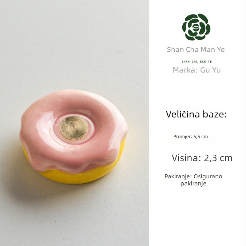 Porcelanski ukras s bazom oblaka i krofnom - DIY okretni ukras