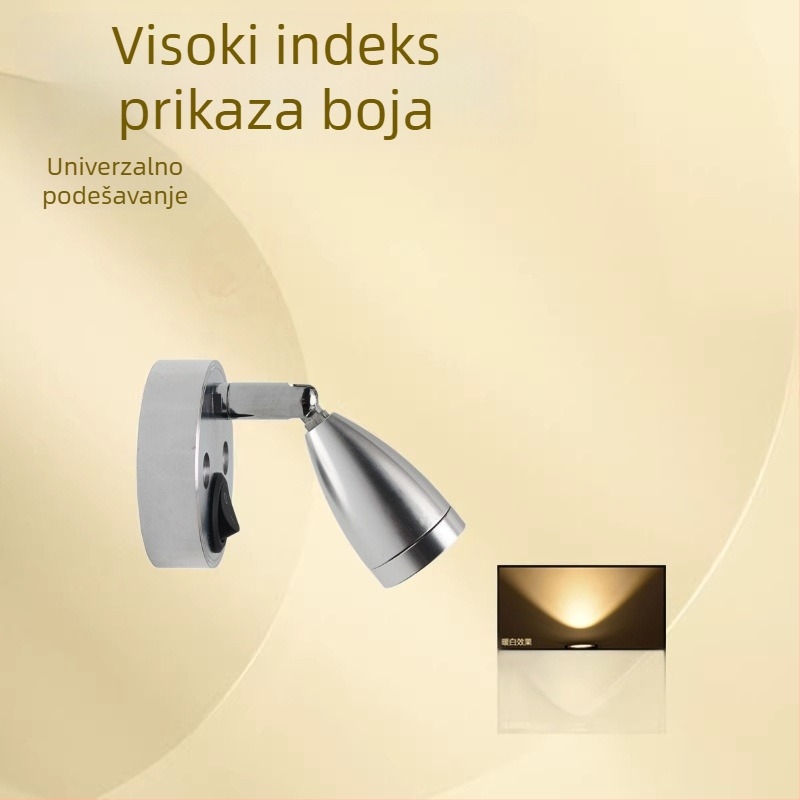 Norde 12V RV LED lampica za čitanje, zidna svjetiljka za jahtu s prilagodljivim usmjerenim svjetlom