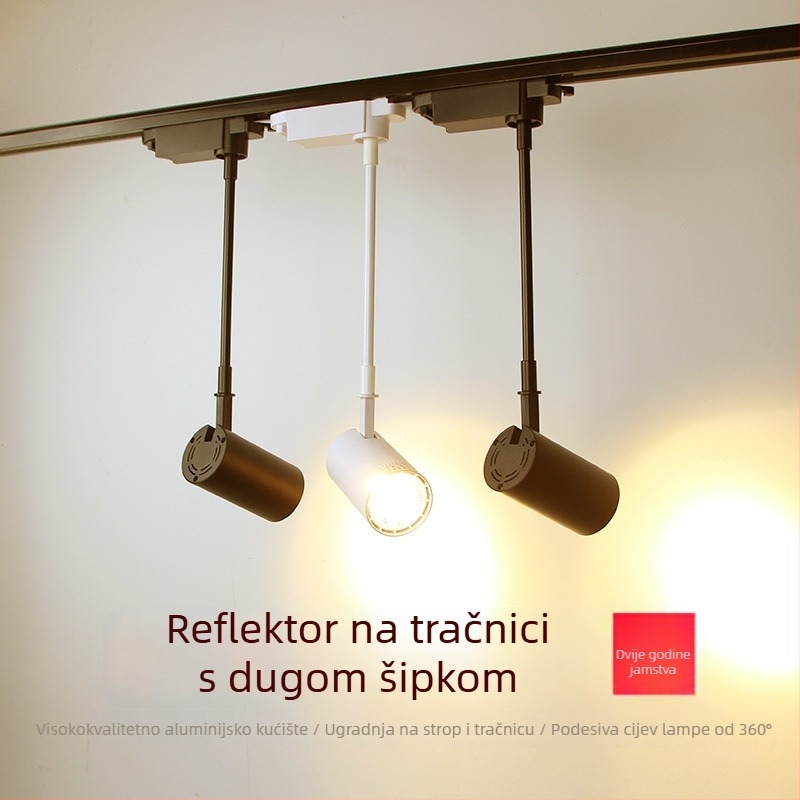 Trakasto osvjetljenje za trgovine s teleskopskim ramom i COB LED spotovima