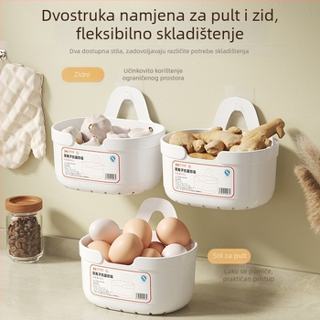 Zidna košarica za skladištenje luka, đumbira i češnjaka za kuhinju