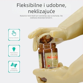 Domaće lateks zaštitne rukavice za preradu hrane i morskih plodova, čišćenje i pranje posuđa, vodootporne