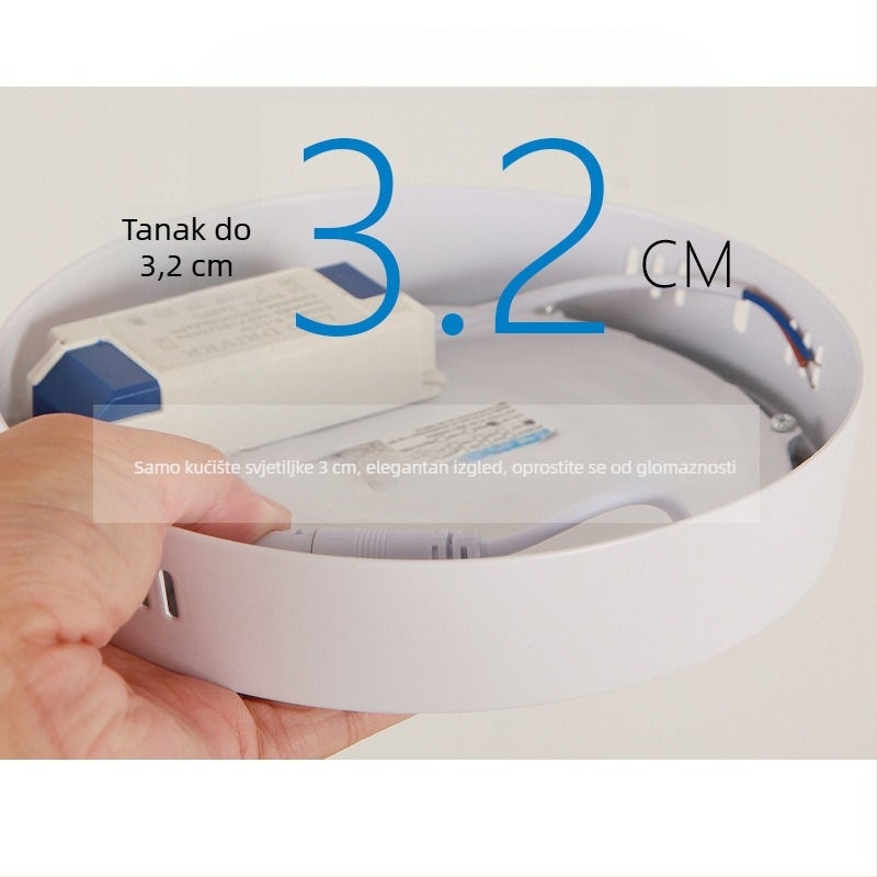 LED ultra-tanki površinski downlight s konstantnim strujnim tokom, bez bušenja, za hodnike, ulaze i hotelske projekte
