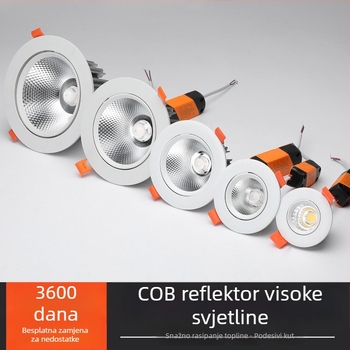 Ugrađeni LED spot za strop za trgovinu odjećom — COB Bullseye downlight za pozadinsku stijenu