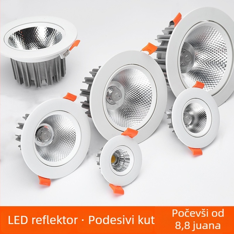 Ugrađeni LED spot za strop za trgovinu odjećom — COB Bullseye downlight za pozadinsku stijenu
