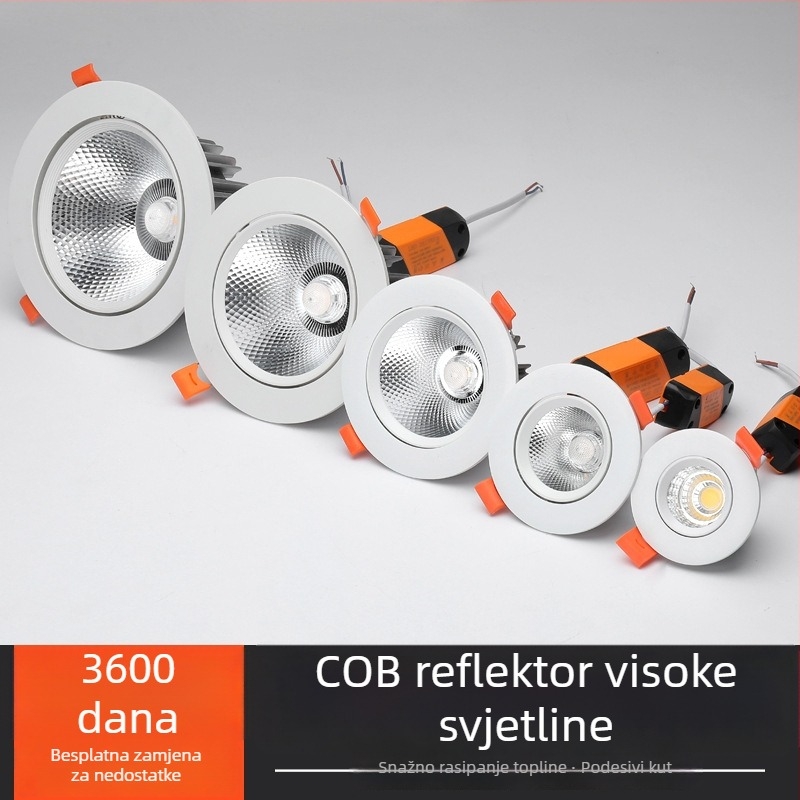 Ugrađeni LED spot za strop za trgovinu odjećom — COB Bullseye downlight za pozadinsku stijenu