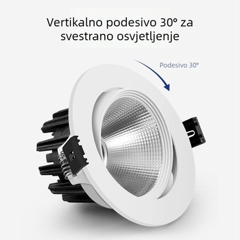 LED stropni spot s antibljestom COB ugrađeni downlight za dnevni boravak