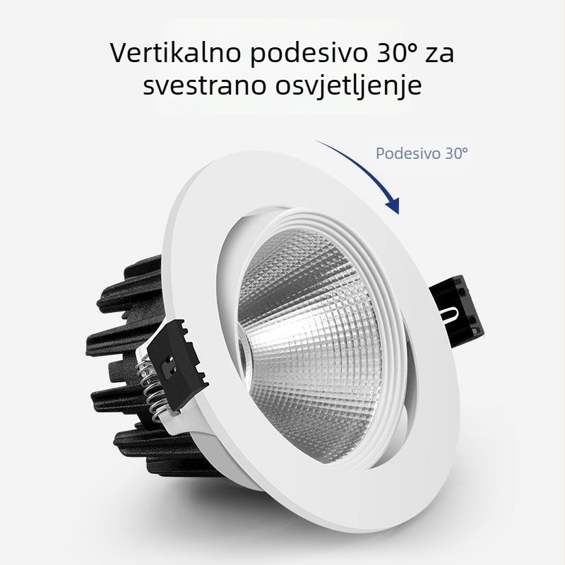 LED stropni spot s antibljestom COB ugrađeni downlight za dnevni boravak