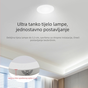 FSL LED ugrađeni stropni downlight, aluminijsko kućište, otvor 75 mm, 6500K hladno bijela, za dnevni boravak