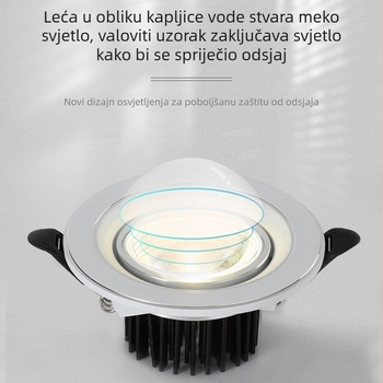 Rainbow Hill ugrađeni LED spot rasvjeta za kućni dnevni boravak, novi model 2025, ultra-tanki downlight i osvjetljenje zida oko televizora