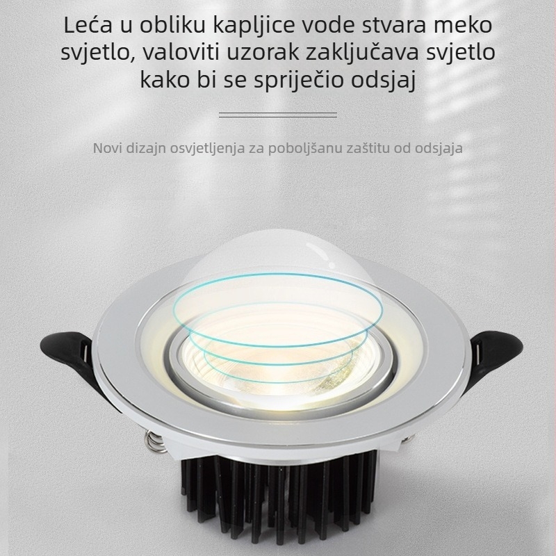 Rainbow Hill ugrađeni LED spot rasvjeta za kućni dnevni boravak, novi model 2025, ultra-tanki downlight i osvjetljenje zida oko televizora