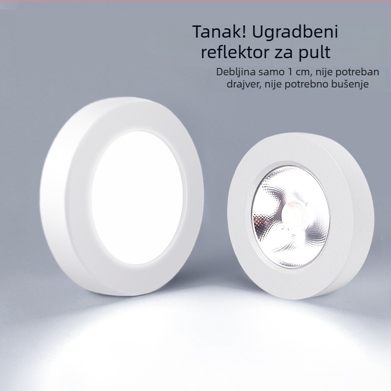 Tanko LED spot svjetlo, debljina do 1 cm, površinska montaža, za vitrine i vinske ormariće