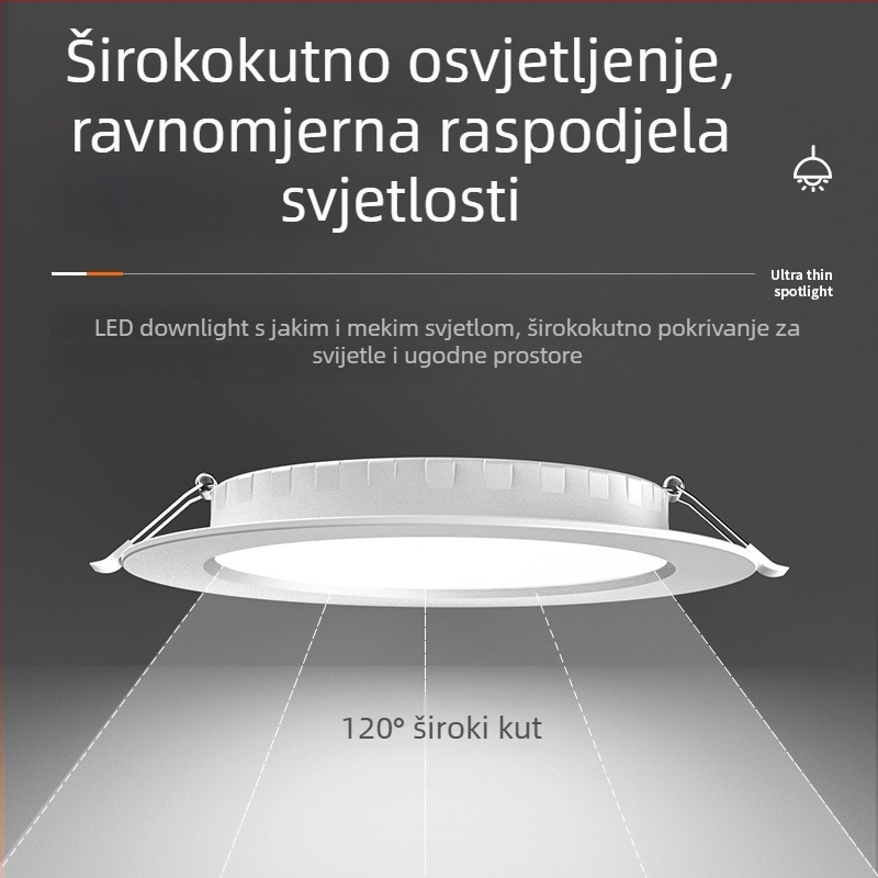12–24–36 V LED niskonaponski ugrađeni downlight s glasovnim upravljanjem i radar senzorom ljudskog tijela