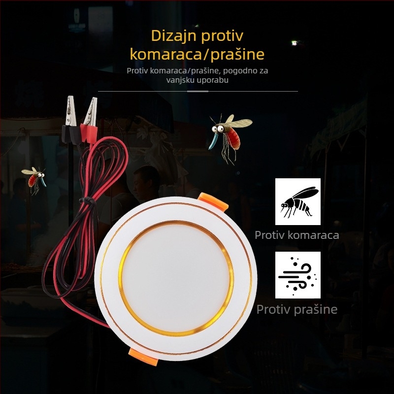 DC LED downlight s niskim naponom, 12V, montaža klipom, nužno osvjetljenje za prekid napajanja