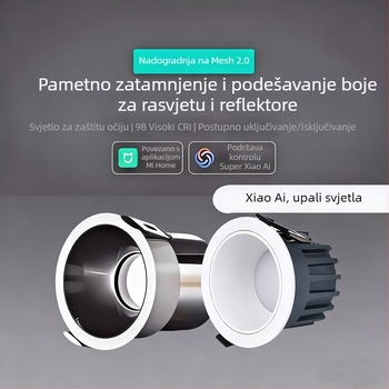 Inteligentni spot s glasovnim upravljanjem, ugrađena downlight, mogućnost prigušivanja i podešavanja boje, anti-glare duboka cupa, kompakantan dizajn u obliku malog brda