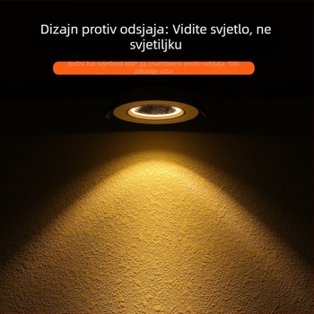 Ugradbeni stropni COB LED spotovi za vitrinu, anti-sjaj, zidno pranje svjetla