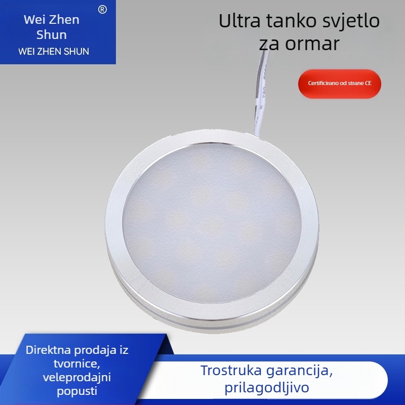 LED svjetlo za ormariće i vitrine, rasvjeta namještaja, RV rasvjeta, niskonaponsko ugradno svjetlo s 18 LED, 3000K topla bijela, kućna uporaba