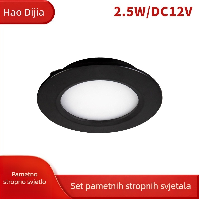 LED svjetlo za ormariće s dodirnim senzorom, inteligentnim senzorom, ugrađeno 12V, kompaktni downlight za garderobe i vitrine