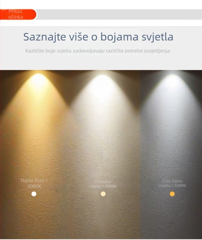 Ugrađeni COB reflektor sa zlatnim rubom, anti-refleks LED stropno svjetlo za dnevni boravak i pozadinu zida