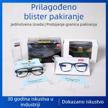 Prilagodljiva prozirna PVC kutija za pakiranje naočala