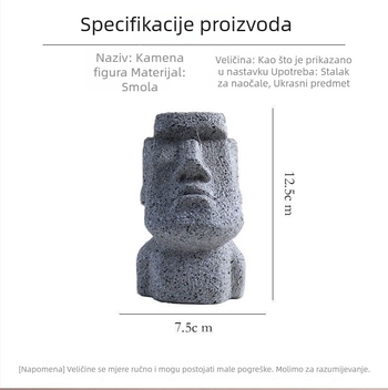 Kreativni stalak za naočale u obliku glave, stolna dekoracija, skladištenje naočala, ukras od smole