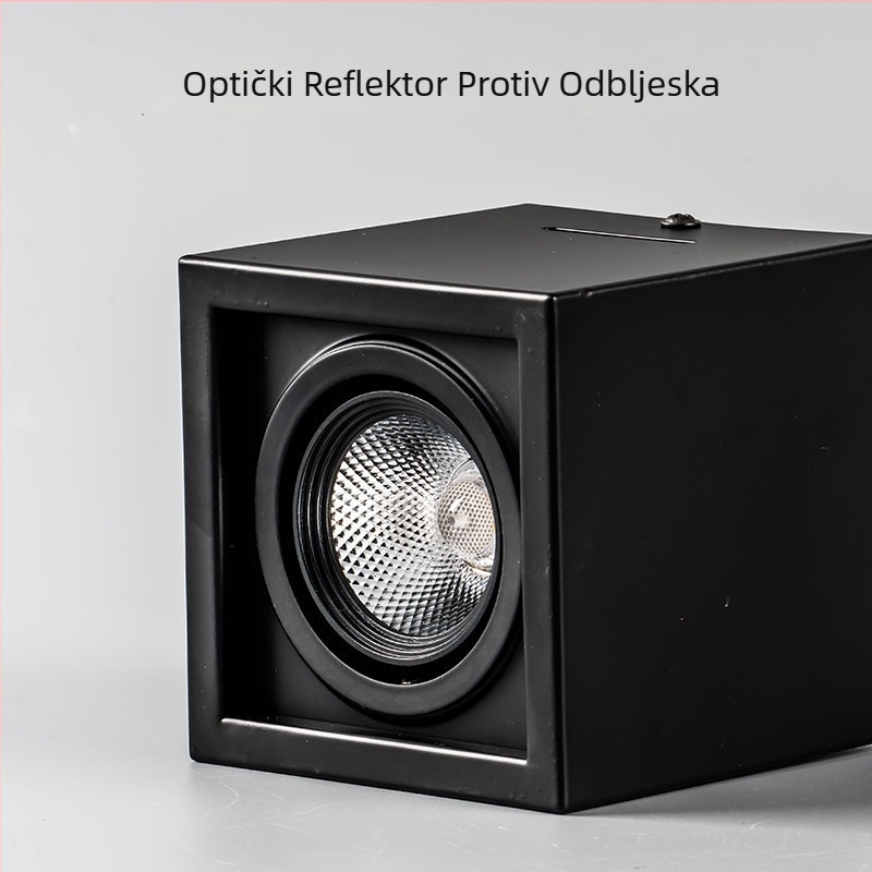 LED površinski montirane stropne spot lampe s kvadratnim kućištem, 4 glave, dnevni boravak, s inteligentnim glasovnim upravljanjem